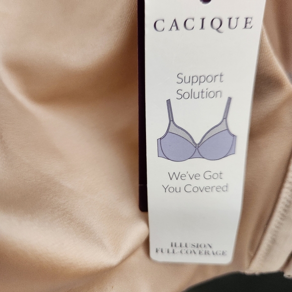 Cacique Illusion Full Coverage Support Solution Sheer Micro-mesh 44DDD - Picture 4 of 11